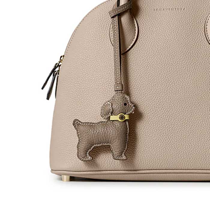 レザー製プードルチャーム 大人かわいいアニマルアクセサリー