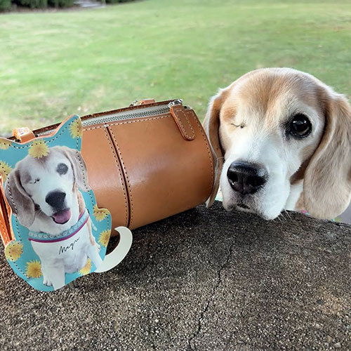 愛犬との思い出がオリジナルのレザーグッズに