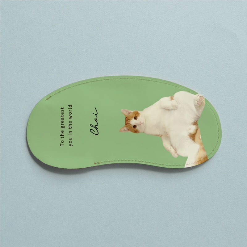 愛猫の目が印象的なメガネケース 猫好きのための革小物